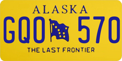 AK license plate GQO570