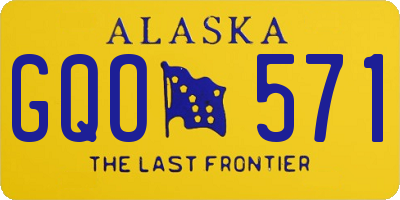AK license plate GQO571