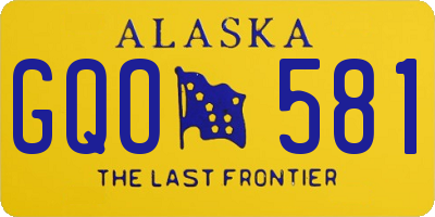 AK license plate GQO581