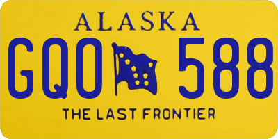 AK license plate GQO588