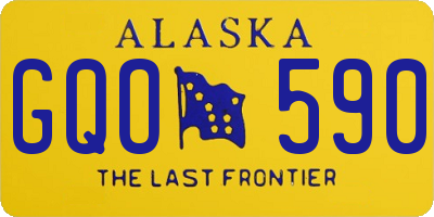 AK license plate GQO590