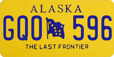 AK license plate GQO596
