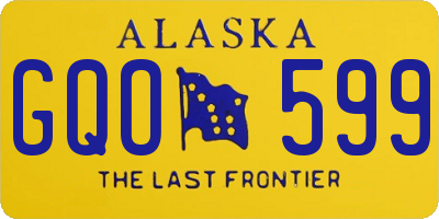 AK license plate GQO599