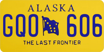 AK license plate GQO606