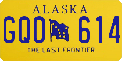 AK license plate GQO614