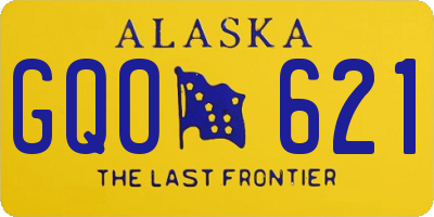 AK license plate GQO621
