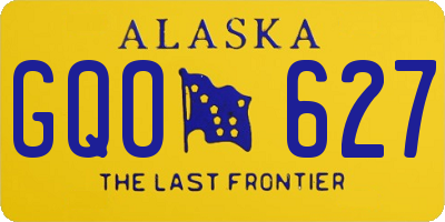 AK license plate GQO627