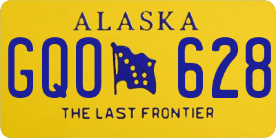 AK license plate GQO628