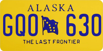 AK license plate GQO630