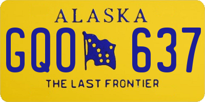 AK license plate GQO637