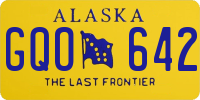 AK license plate GQO642
