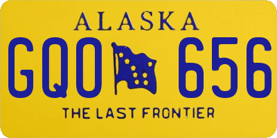 AK license plate GQO656