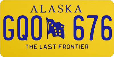 AK license plate GQO676