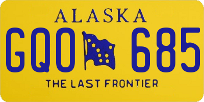 AK license plate GQO685