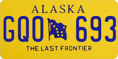 AK license plate GQO693