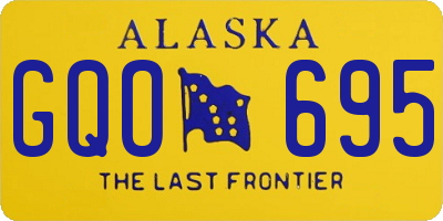 AK license plate GQO695