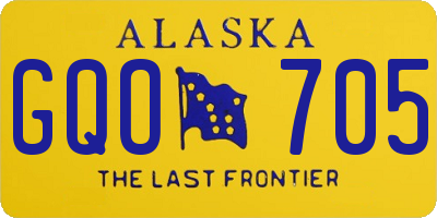 AK license plate GQO705