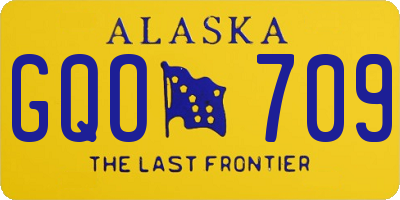 AK license plate GQO709
