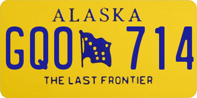 AK license plate GQO714