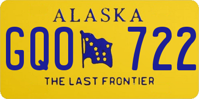 AK license plate GQO722