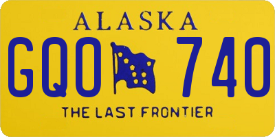 AK license plate GQO740