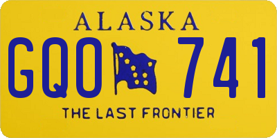 AK license plate GQO741