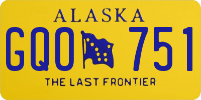 AK license plate GQO751