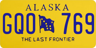 AK license plate GQO769