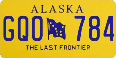 AK license plate GQO784