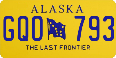 AK license plate GQO793