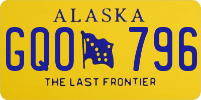 AK license plate GQO796