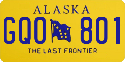 AK license plate GQO801