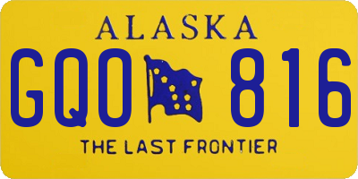 AK license plate GQO816
