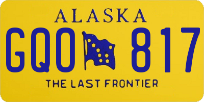 AK license plate GQO817