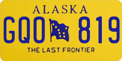 AK license plate GQO819