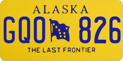 AK license plate GQO826