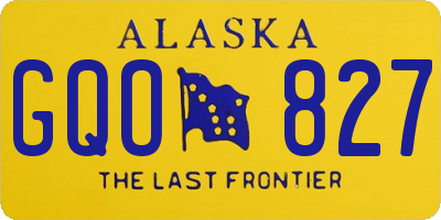 AK license plate GQO827