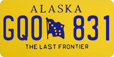 AK license plate GQO831