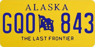 AK license plate GQO843