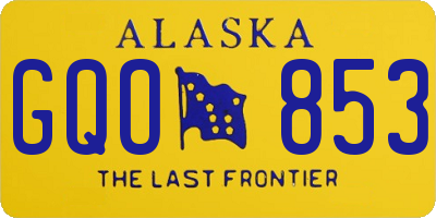 AK license plate GQO853
