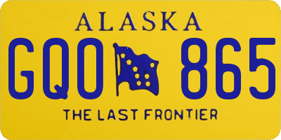 AK license plate GQO865