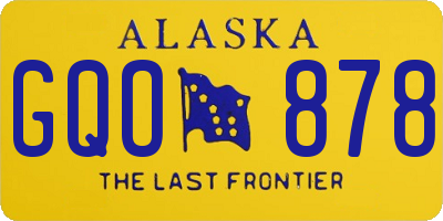 AK license plate GQO878