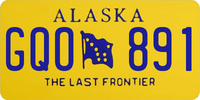 AK license plate GQO891