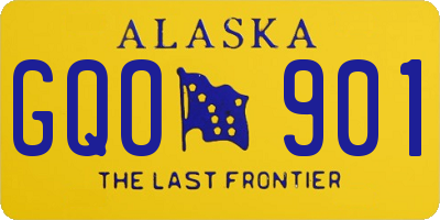 AK license plate GQO901