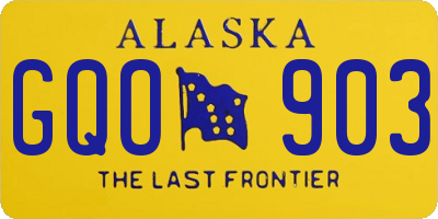 AK license plate GQO903