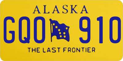 AK license plate GQO910