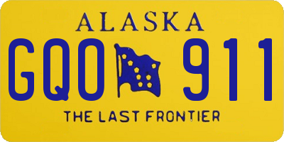 AK license plate GQO911
