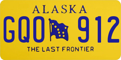 AK license plate GQO912