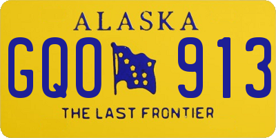 AK license plate GQO913