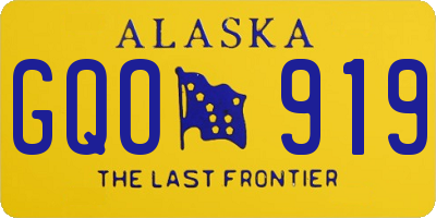 AK license plate GQO919